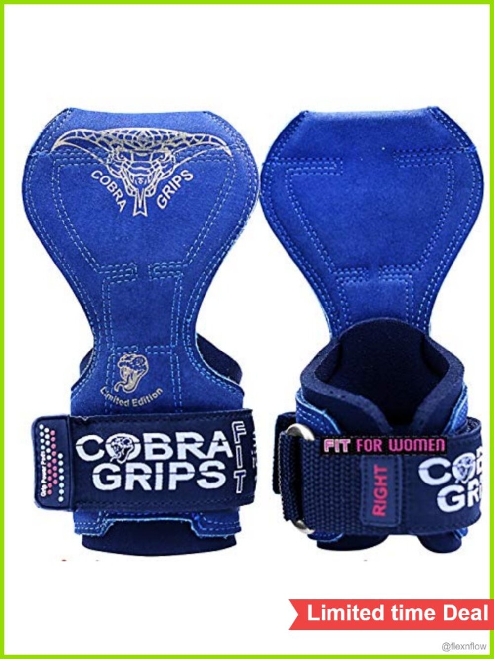 Cobra Grips Weight Lifting Gloves with Adjustable Neoprene Padded Wrist Wraps